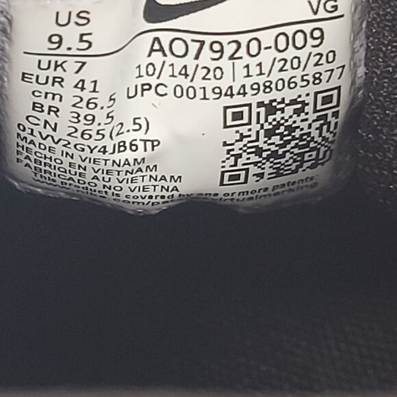 Nike Hyperdiamond 3 Keystone Women's SoftBall B/W Cleats AO7920-009 US Size 9.5 - Picture 8 of 8